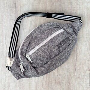 ADIDAS Original Heather Gray Fanny Pack Belt Waist Bag Logo Adjustable Strap Zip